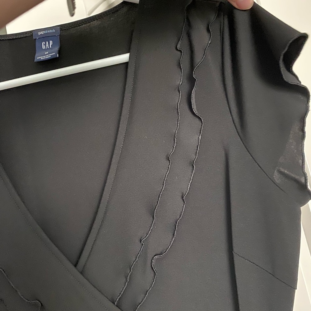 Medium Gap stretch mock wrap midi dress. EUC. - Picture 2 of 4